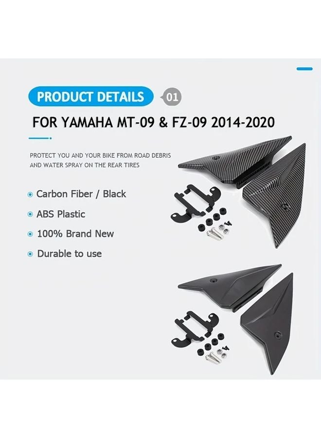 Black Motorcycle Frame Protective Side Panel Cover For Yamaha MT09 FZ09 2014 2020 - Image 5